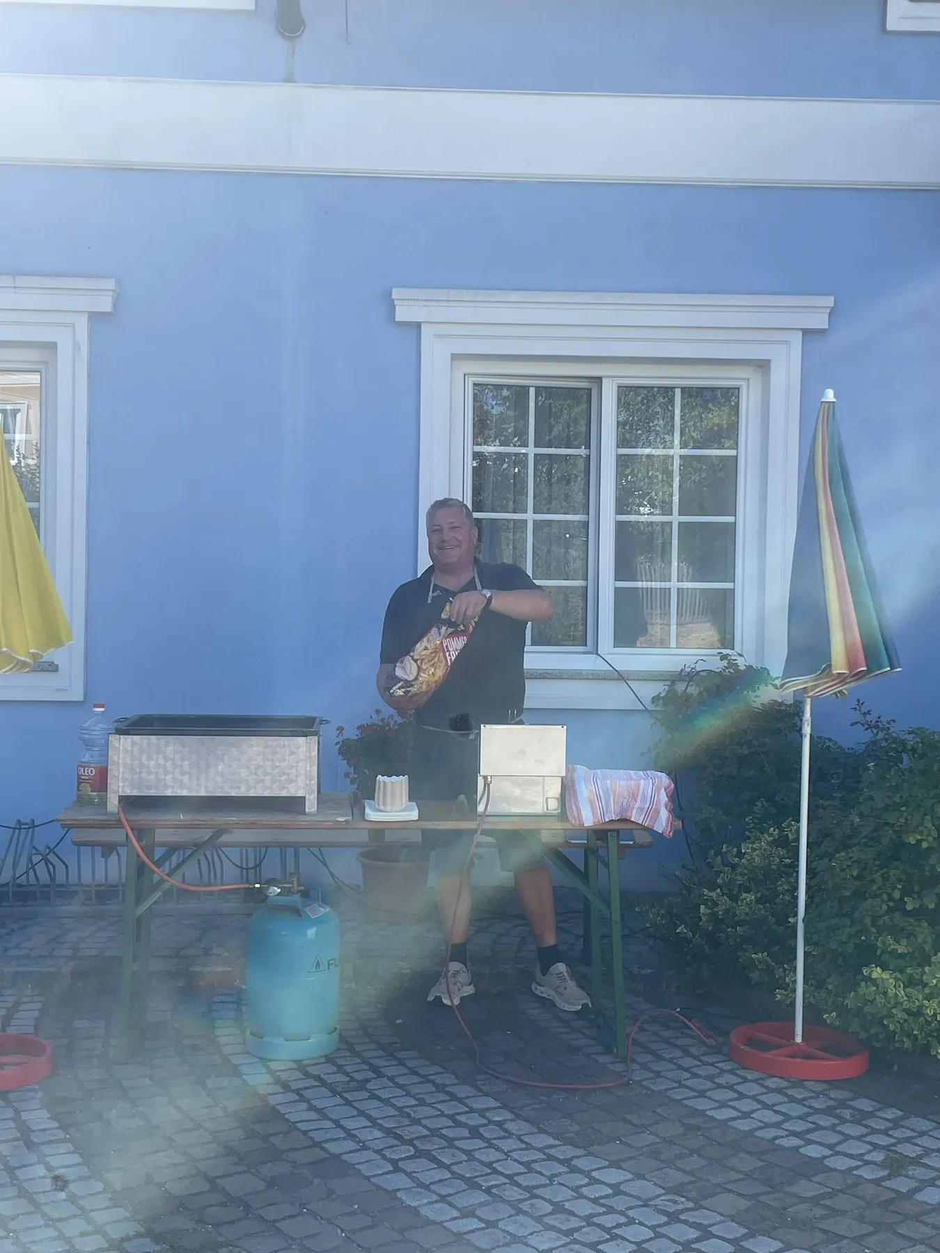Zum Abschluss gab es Würstel vom Grill