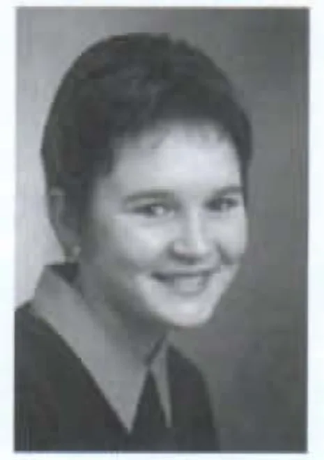 Martina bei ihrem Eintritt als Marketenderin, Rückblick 1999