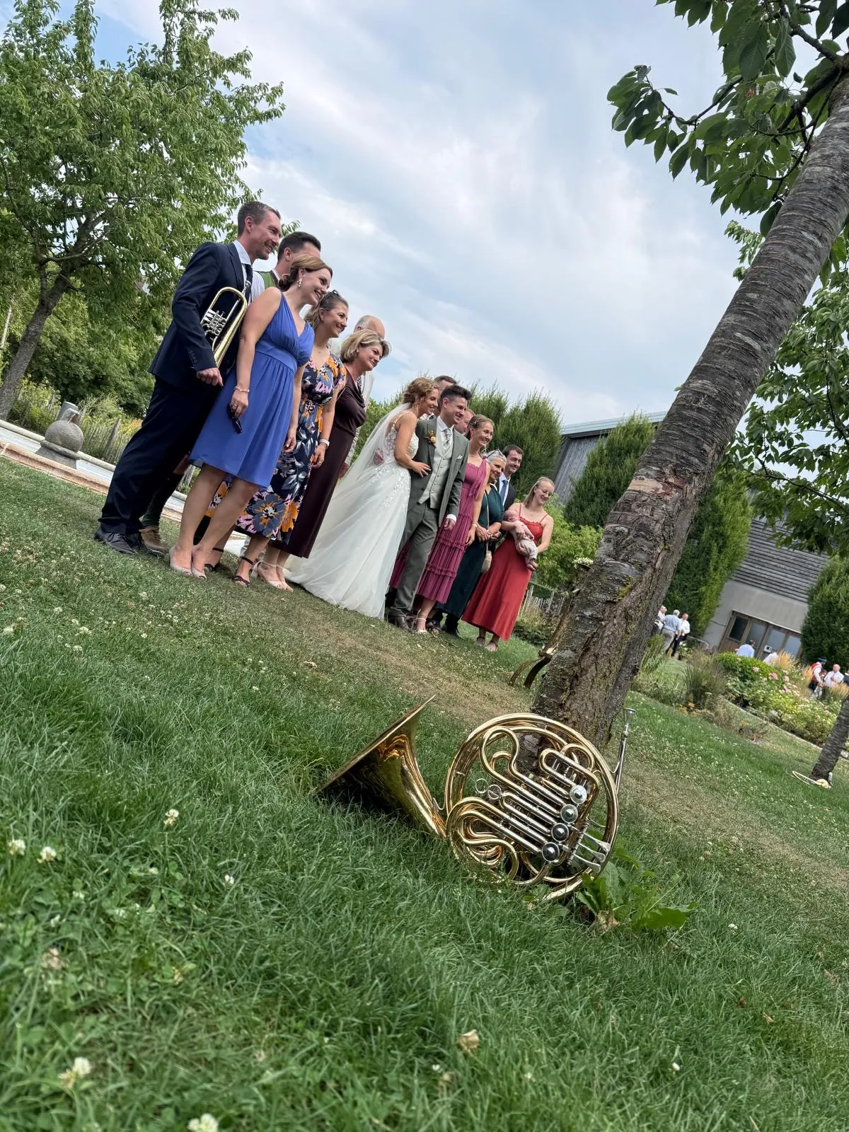 Gratulationen im Rosengarten