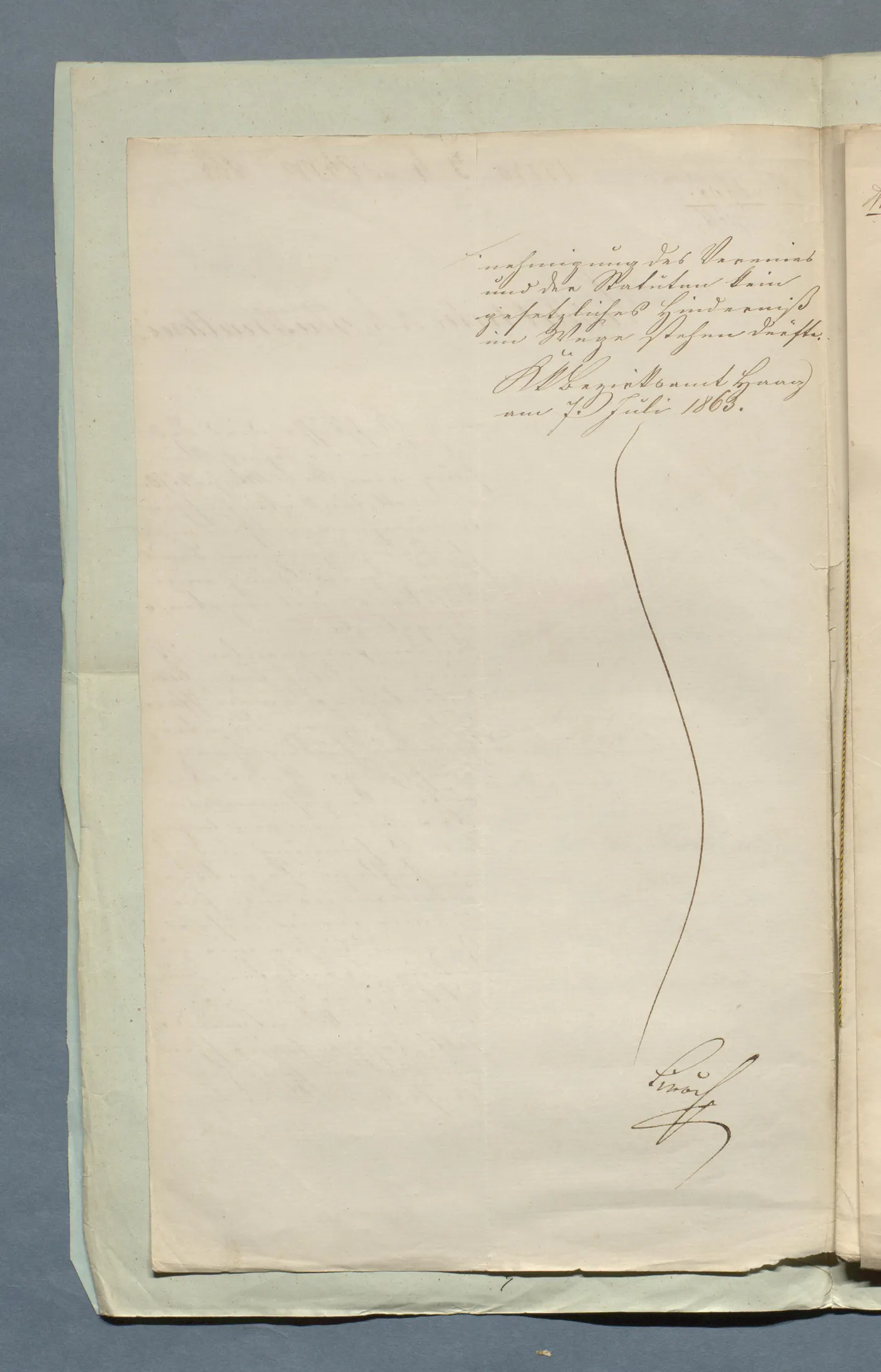 Schluss des Berichtes vom 7. Juli 1863